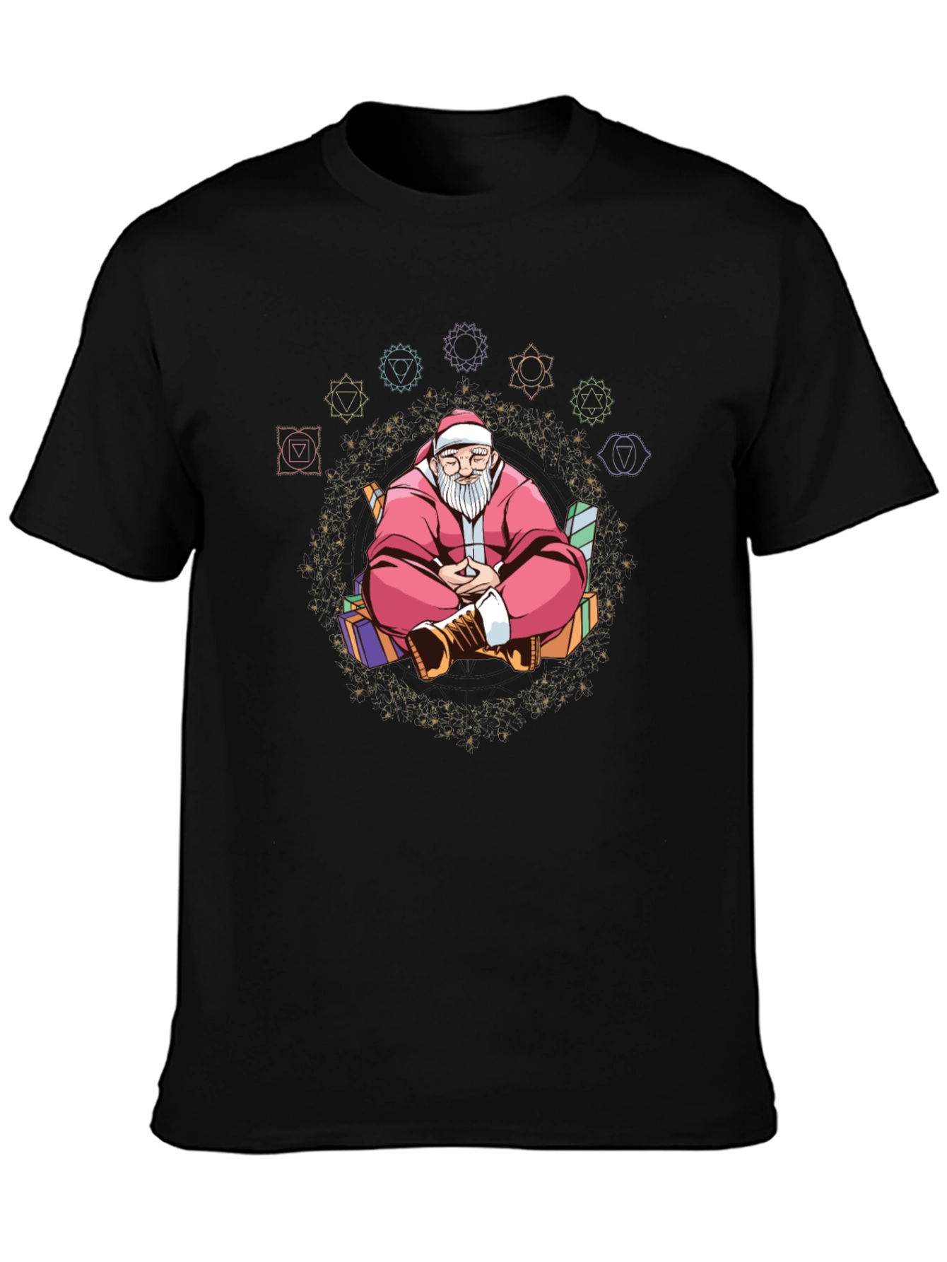 Meditating Santa T-Shirt: Holiday Zen