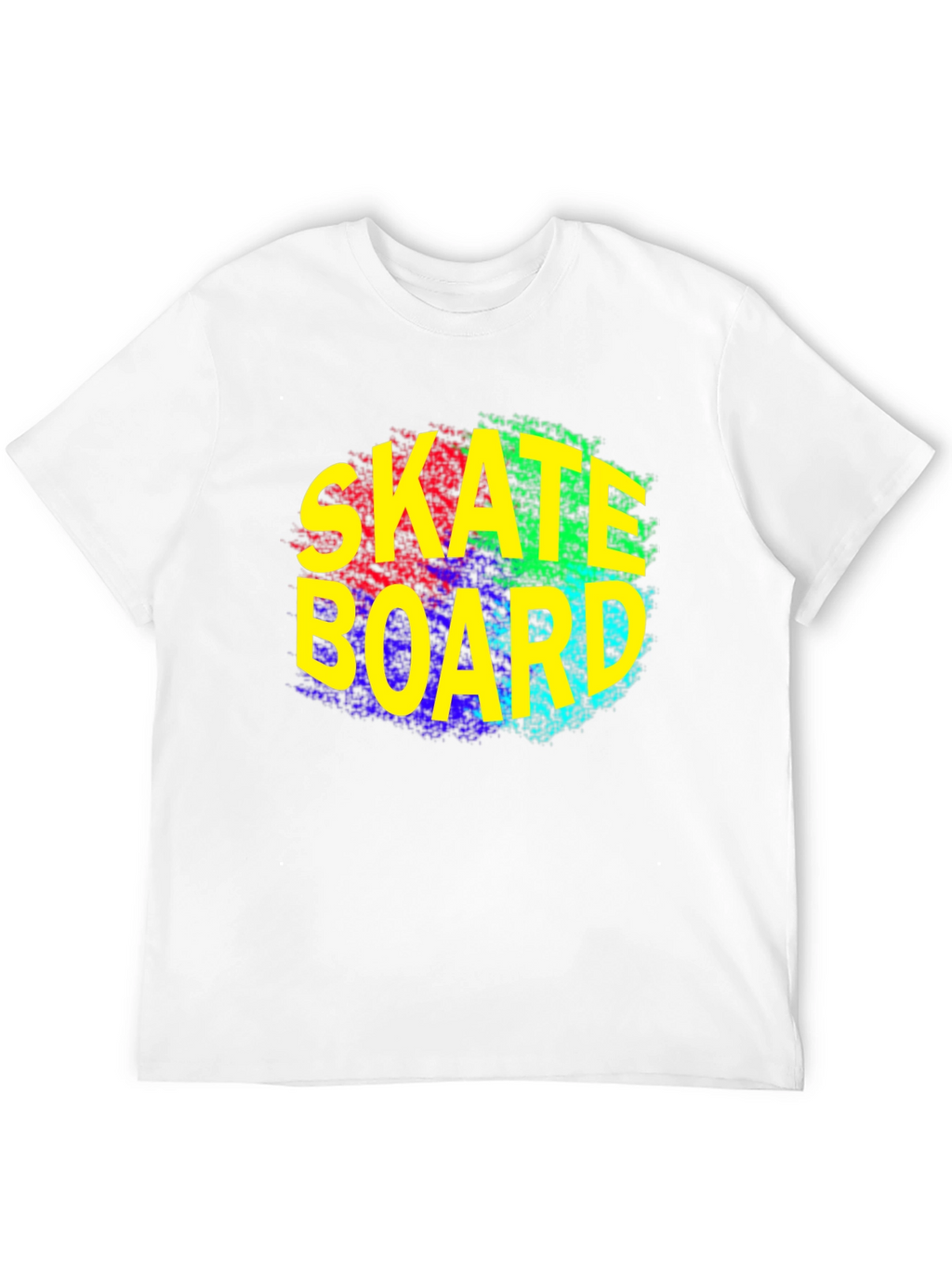 Skateboard Graphic Tee - Trendy Black T-Shirt