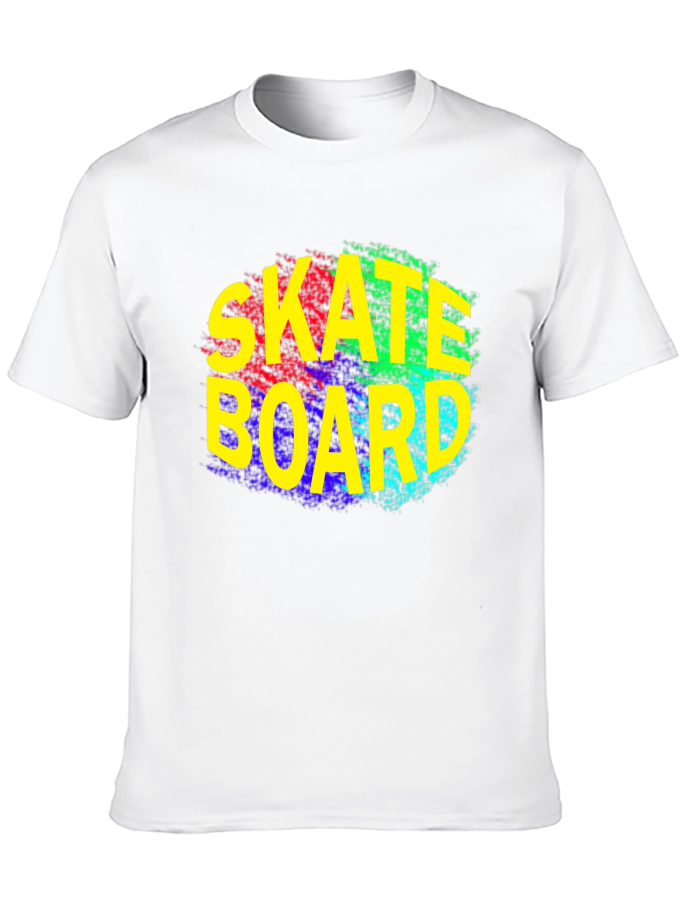 Skateboard Graphic Tee - Trendy Black T-Shirt