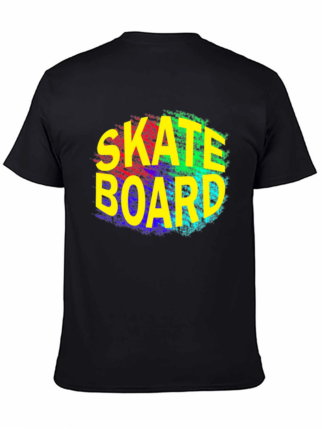 Skateboard Graphic Tee - Trendy Black T-Shirt