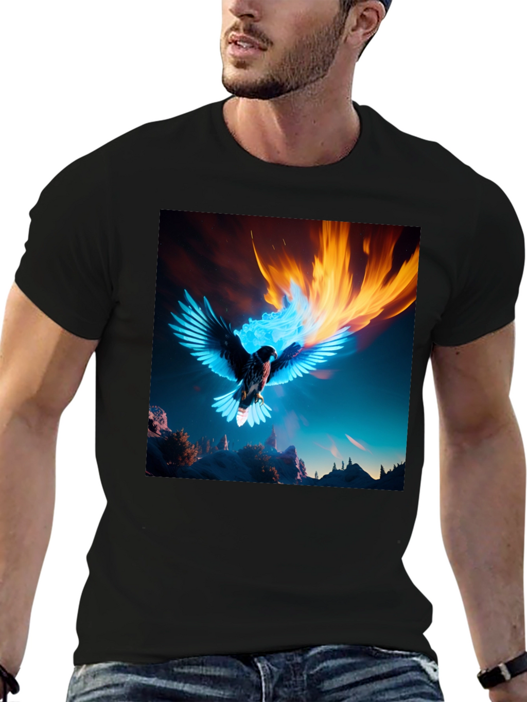 Fiery Eagle Graphic Tee