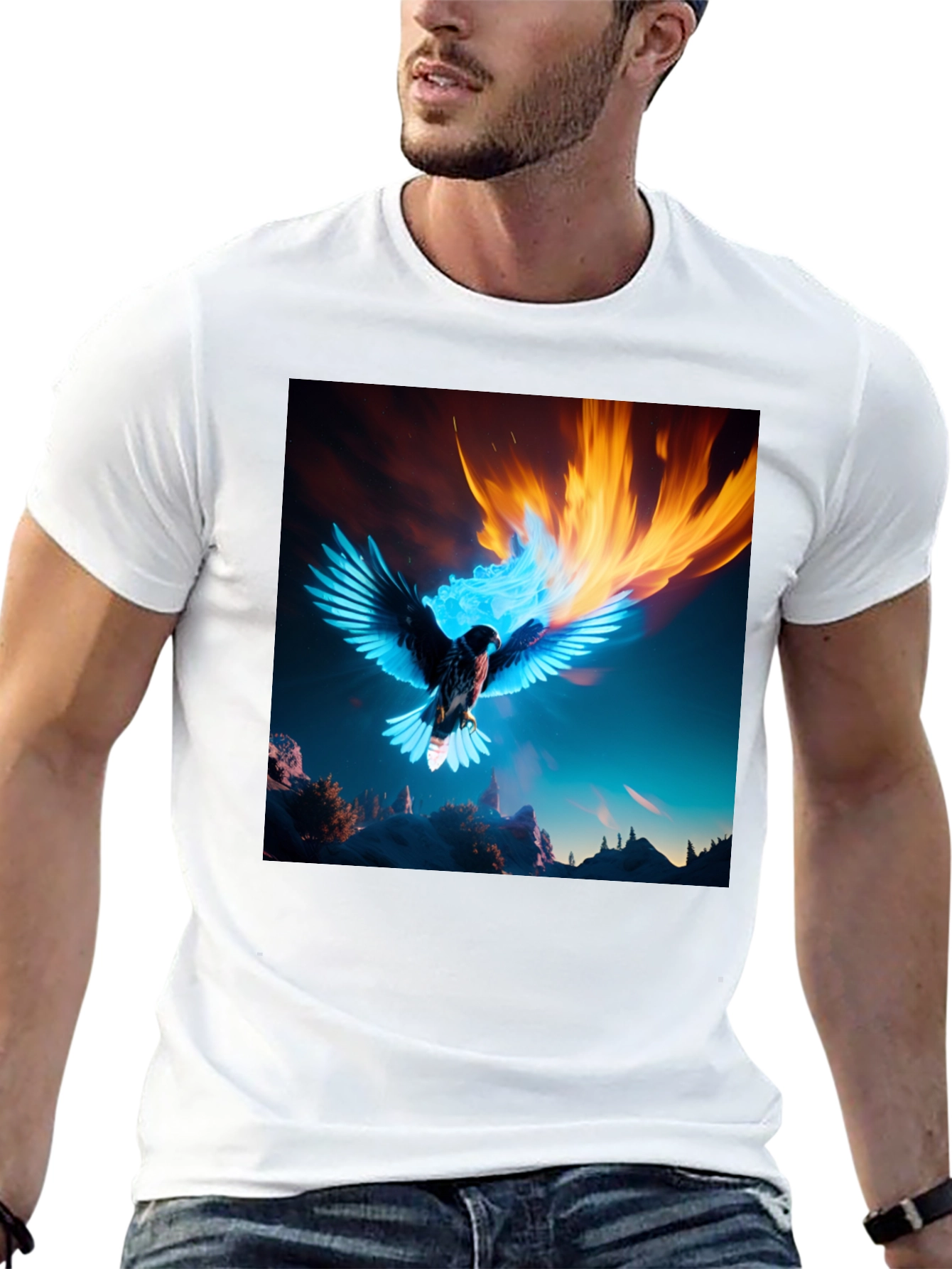 Fiery Eagle Graphic Tee