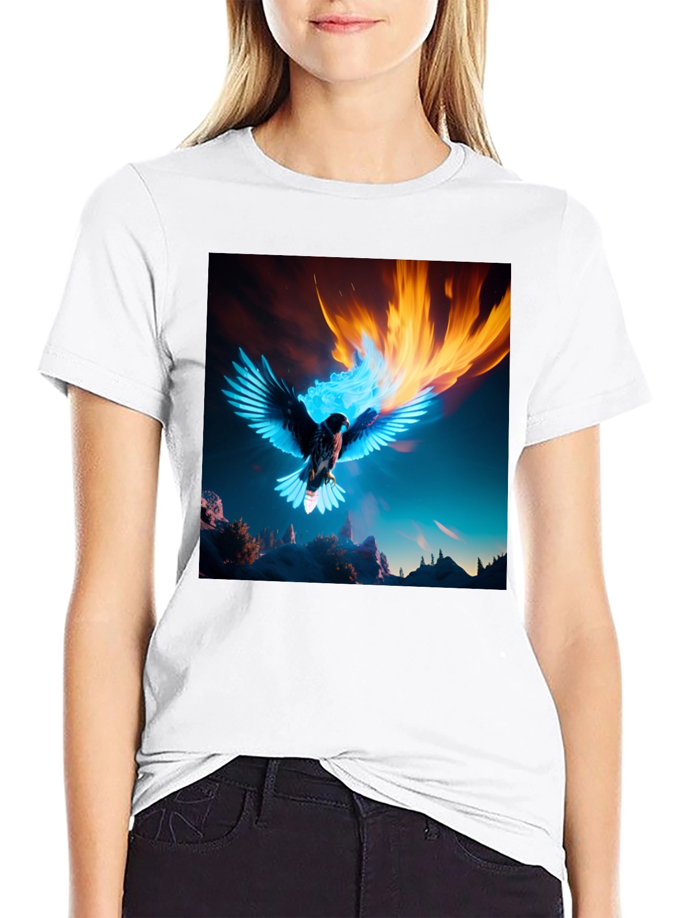 Fiery Eagle Graphic Tee
