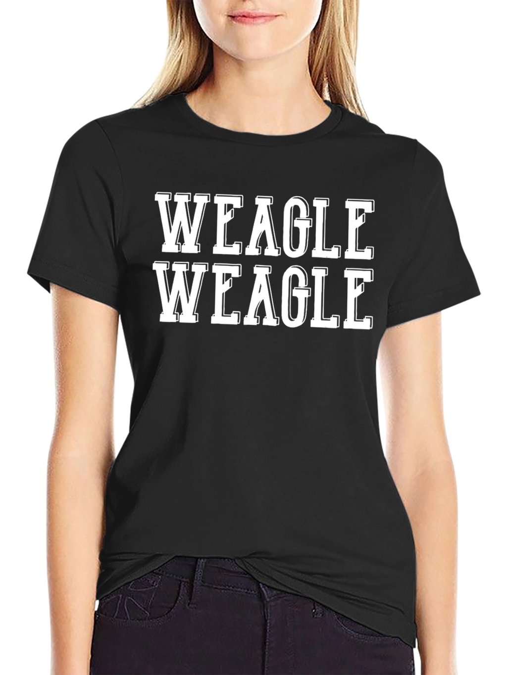 Weagle Weagle Black Cotton T-Shirt