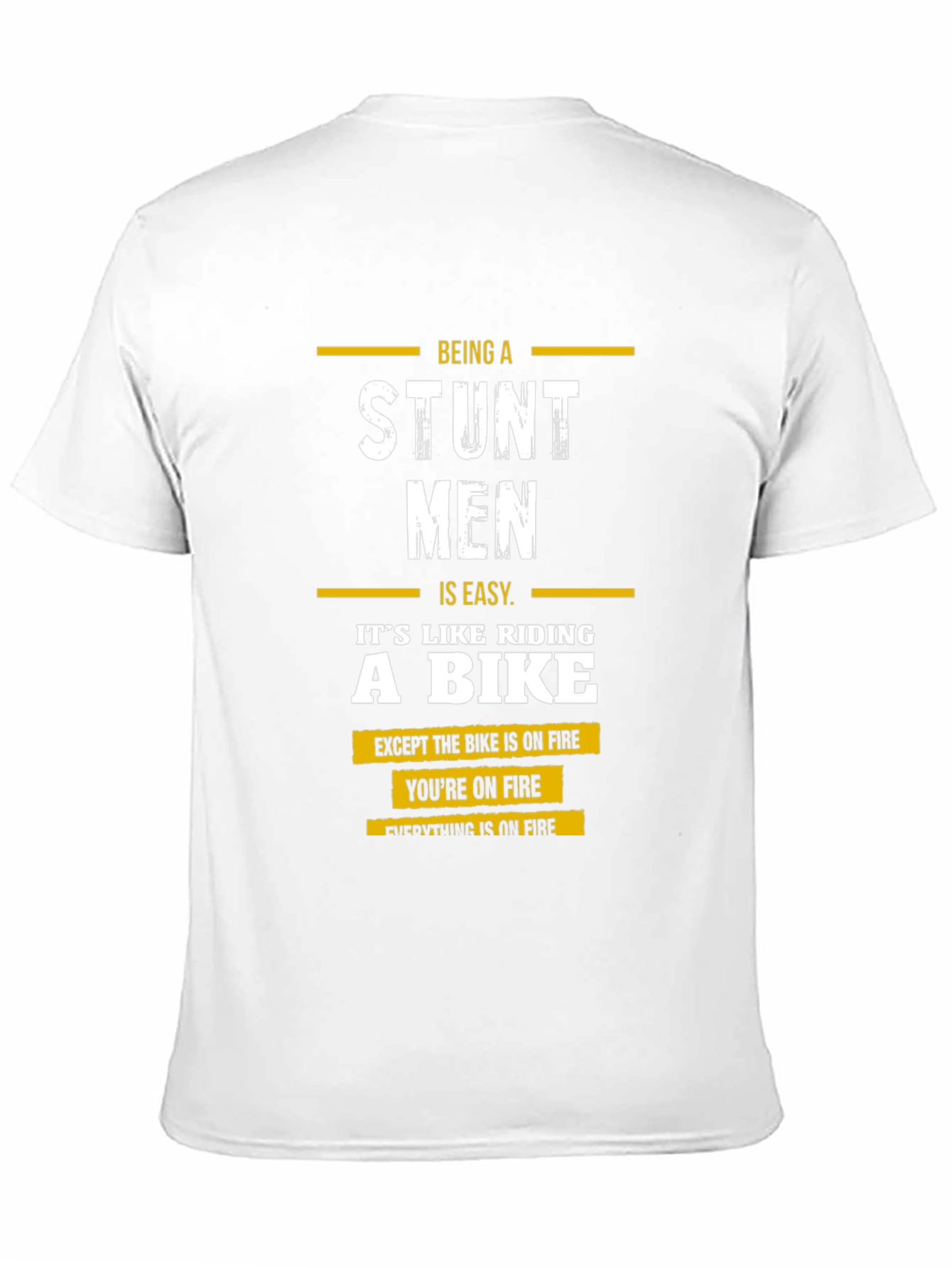Stuntmen T-Shirt: On Fire Bike Rider Tee