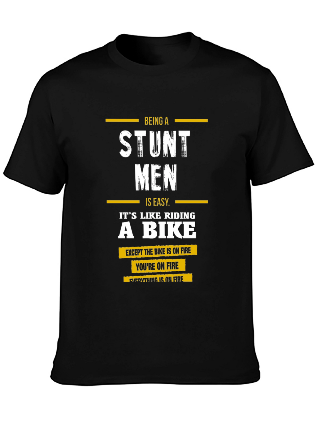Stuntmen T-Shirt: On Fire Bike Rider Tee