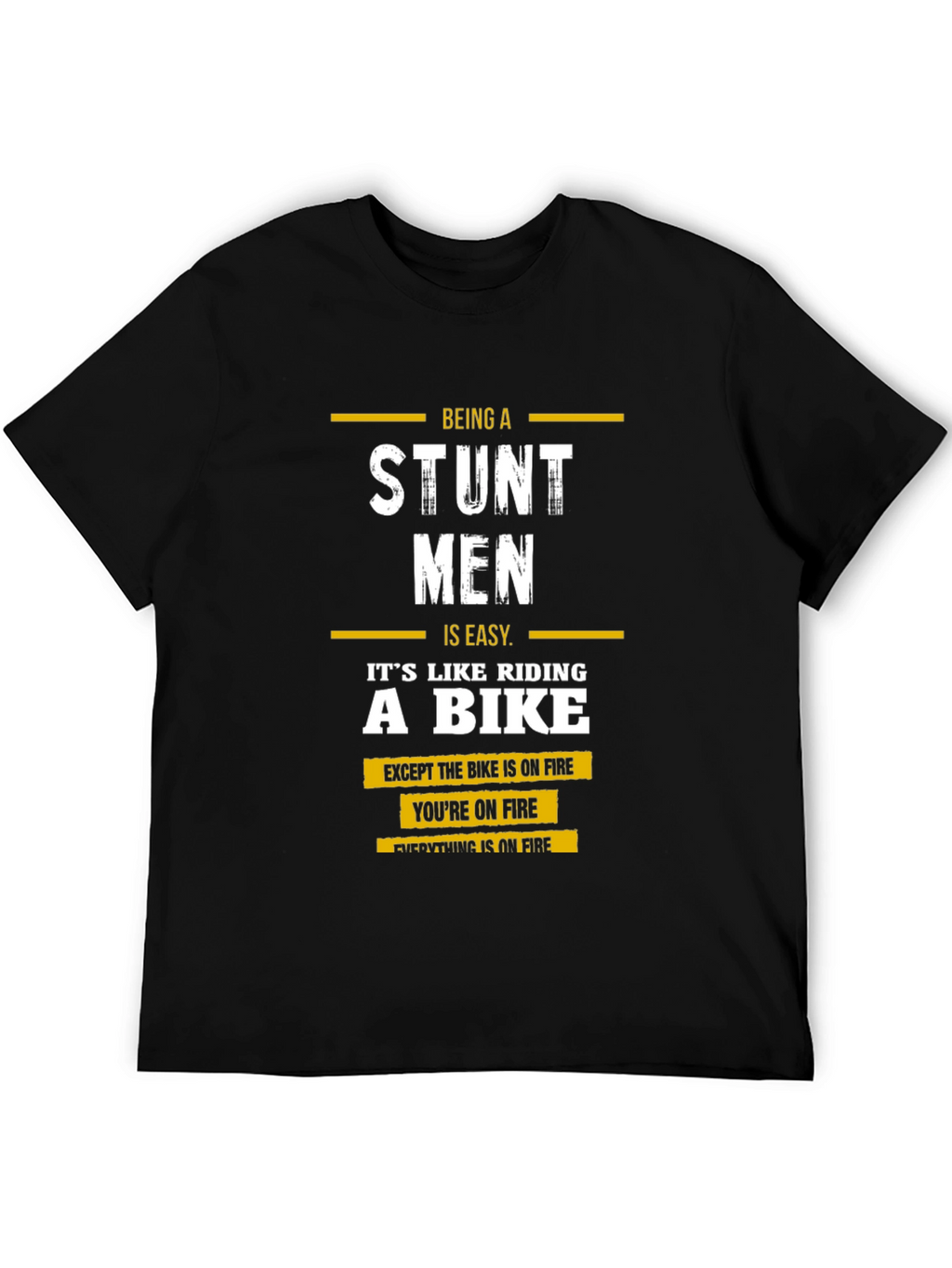 Stuntmen T-Shirt: On Fire Bike Rider Tee