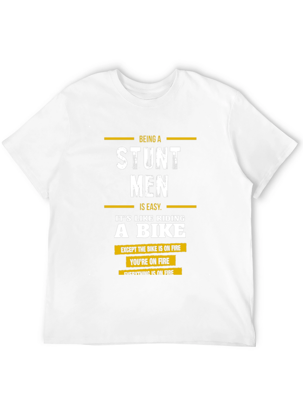 Stuntmen T-Shirt: On Fire Bike Rider Tee
