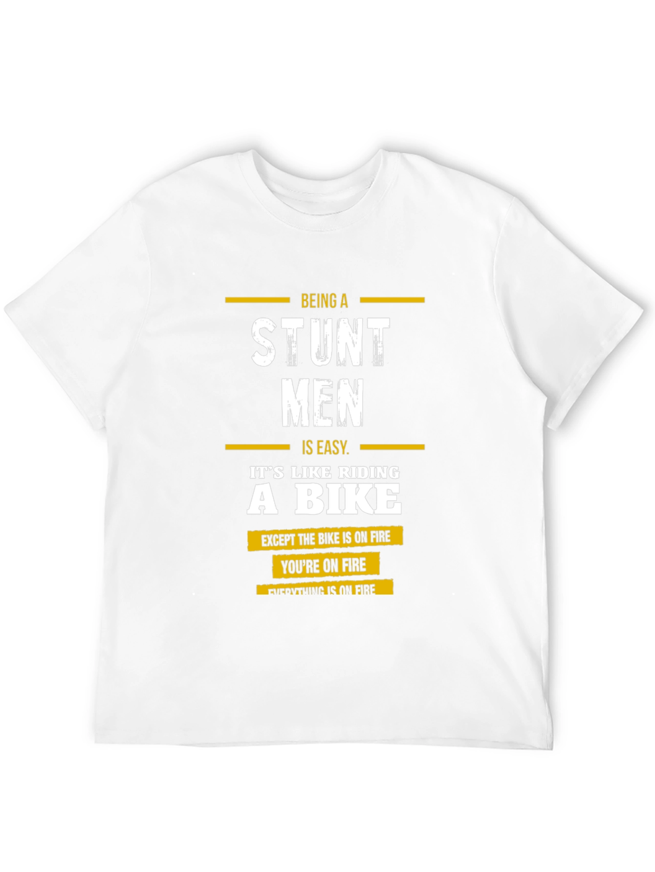 Stuntmen T-Shirt: On Fire Bike Rider Tee