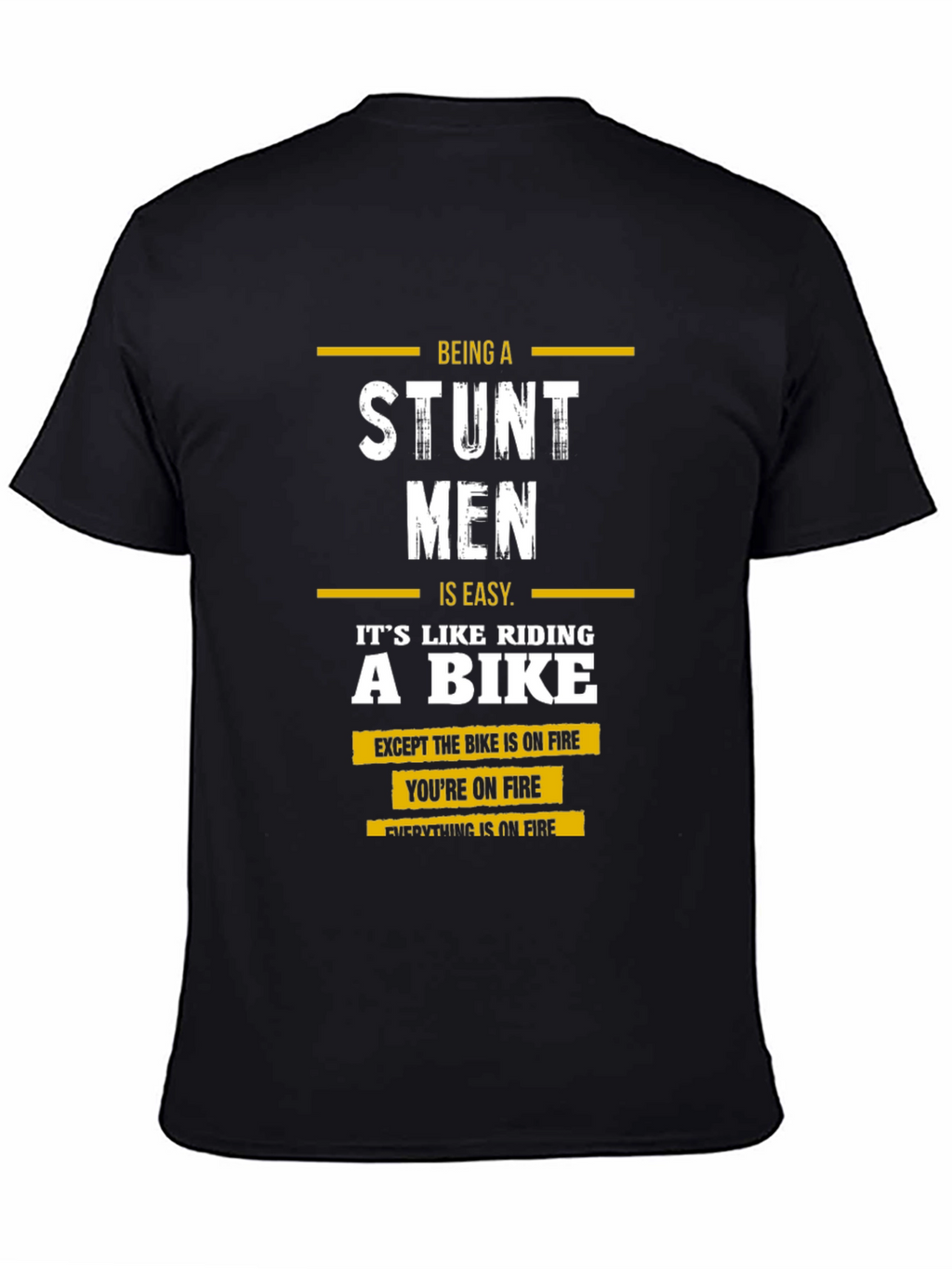 Stuntmen T-Shirt: On Fire Bike Rider Tee