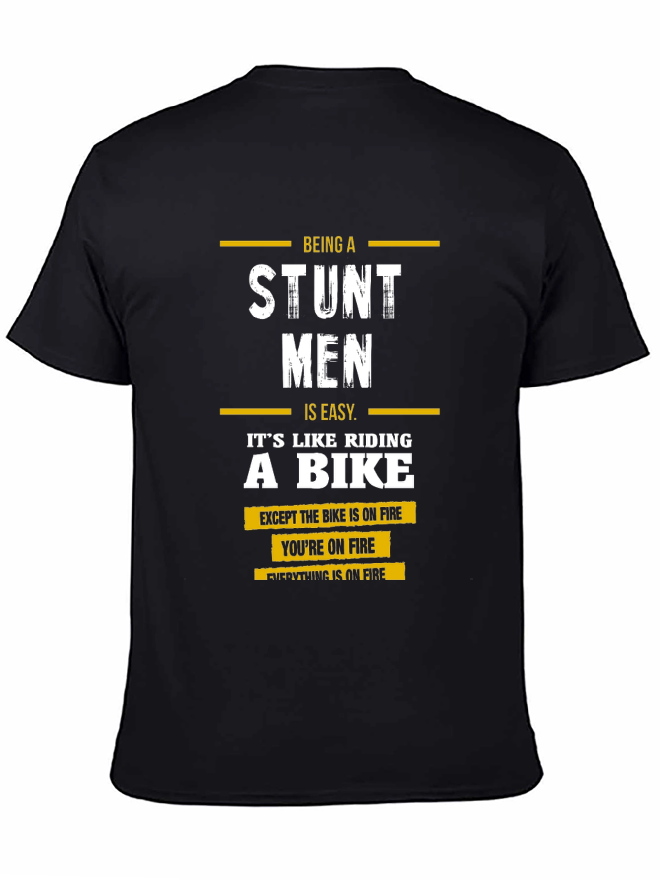 Stuntmen T-Shirt: On Fire Bike Rider Tee