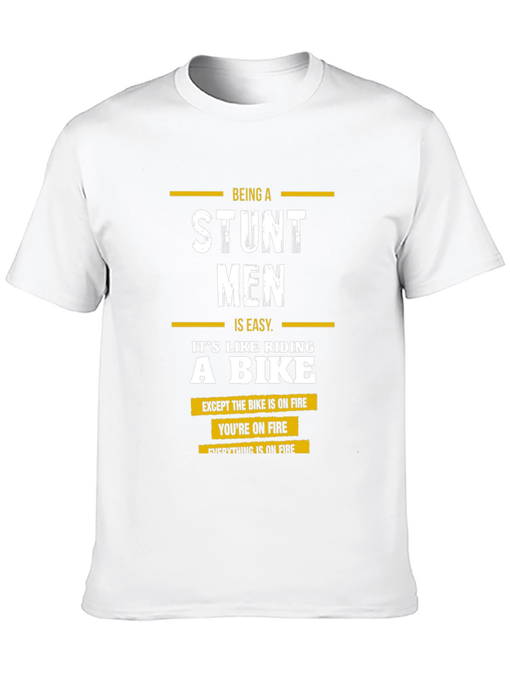 Stuntmen T-Shirt: On Fire Bike Rider Tee