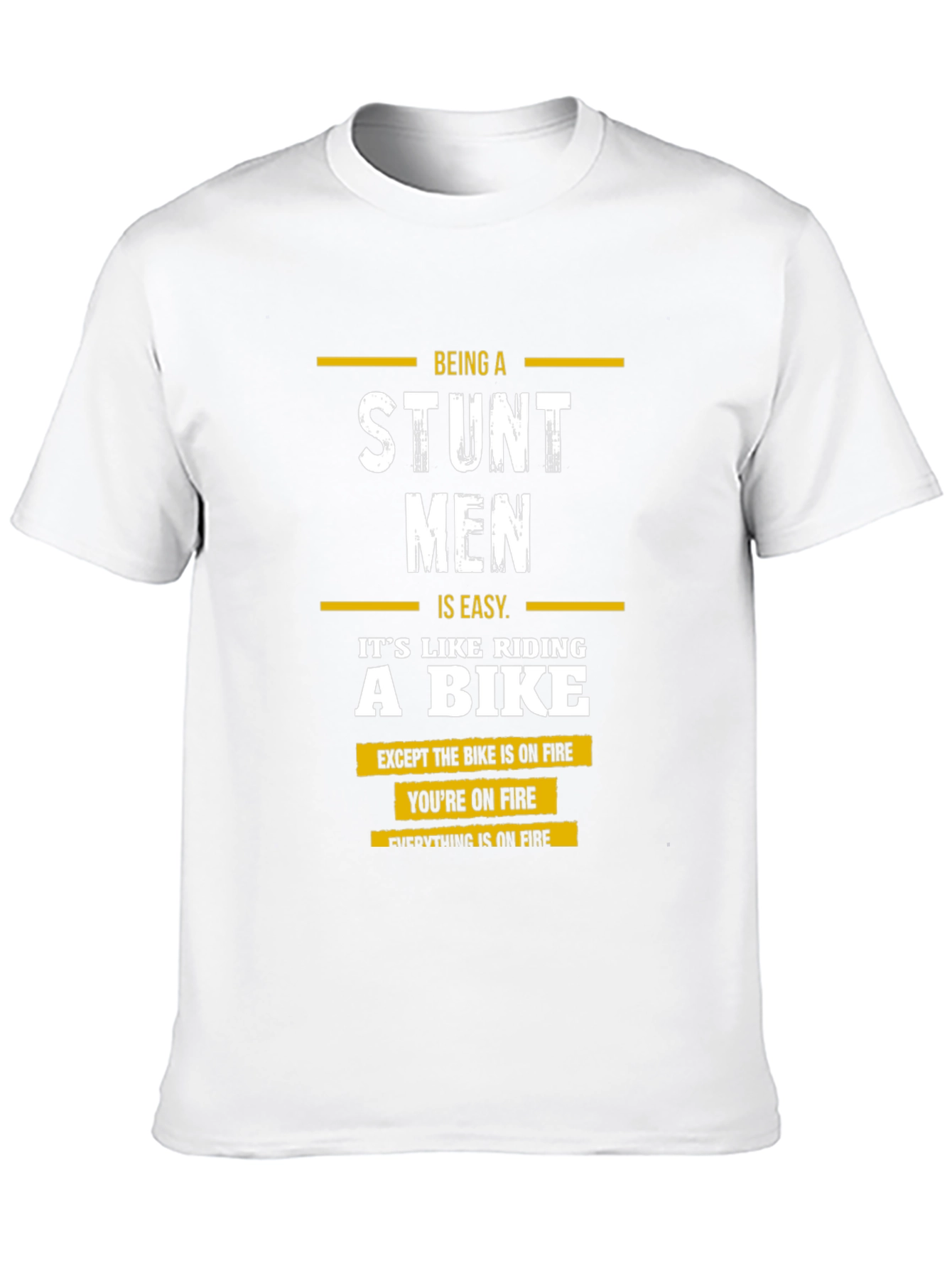 Stuntmen T-Shirt: On Fire Bike Rider Tee
