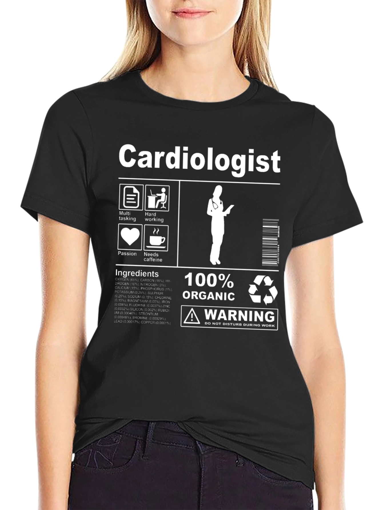 Cardiologist T-Shirt: 100% Organic Funny Medical Tee