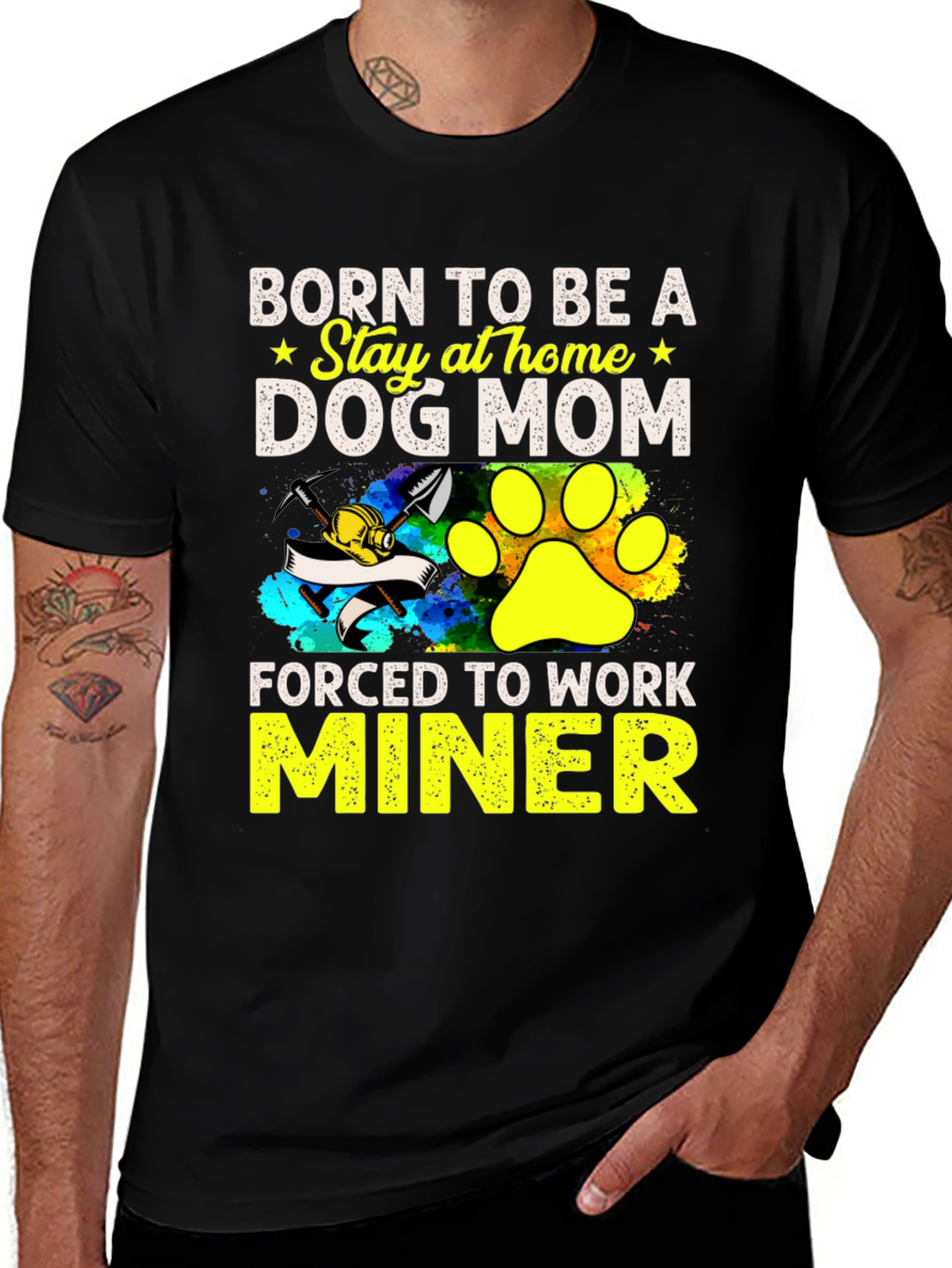 Dog Mom Miner T-Shirt - Stay at Home Force