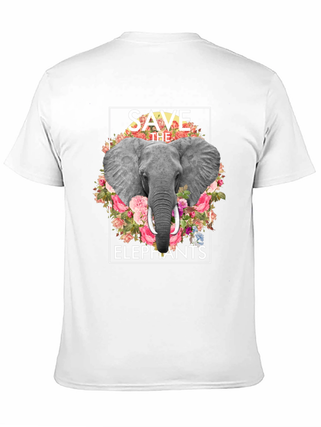 Save the Elephants Floral Graphic T-Shirt