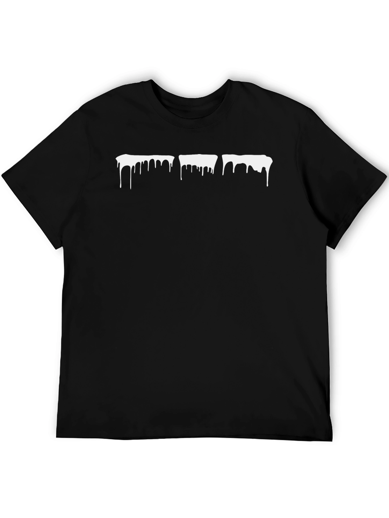 Dripping Paint Graphic Black T-Shirt