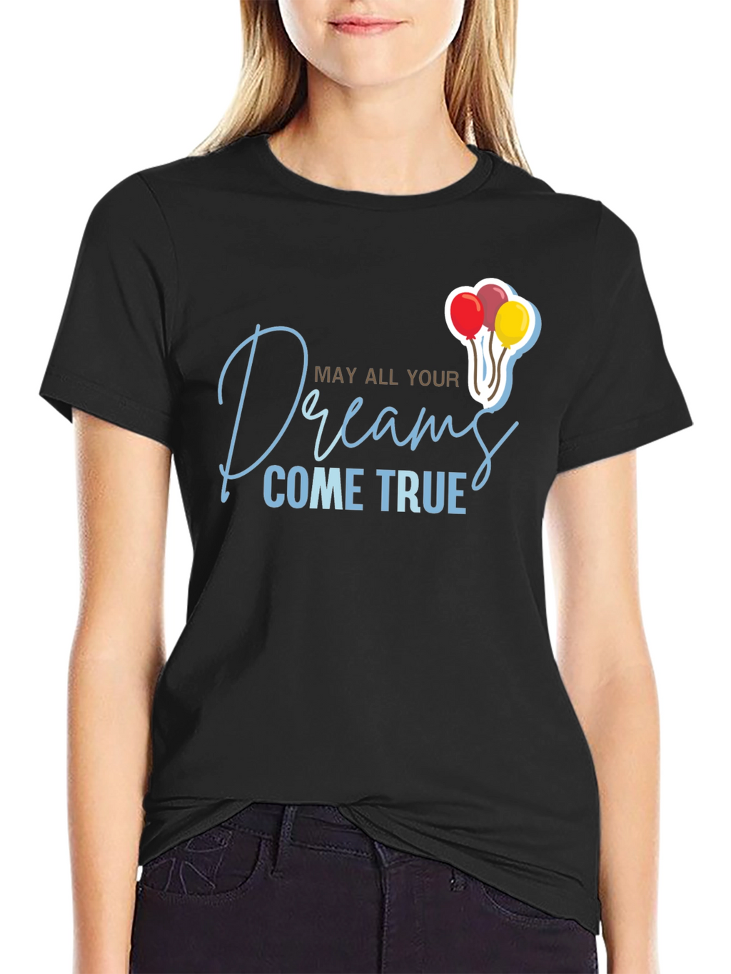 Dreams Come True Black Graphic Tee
