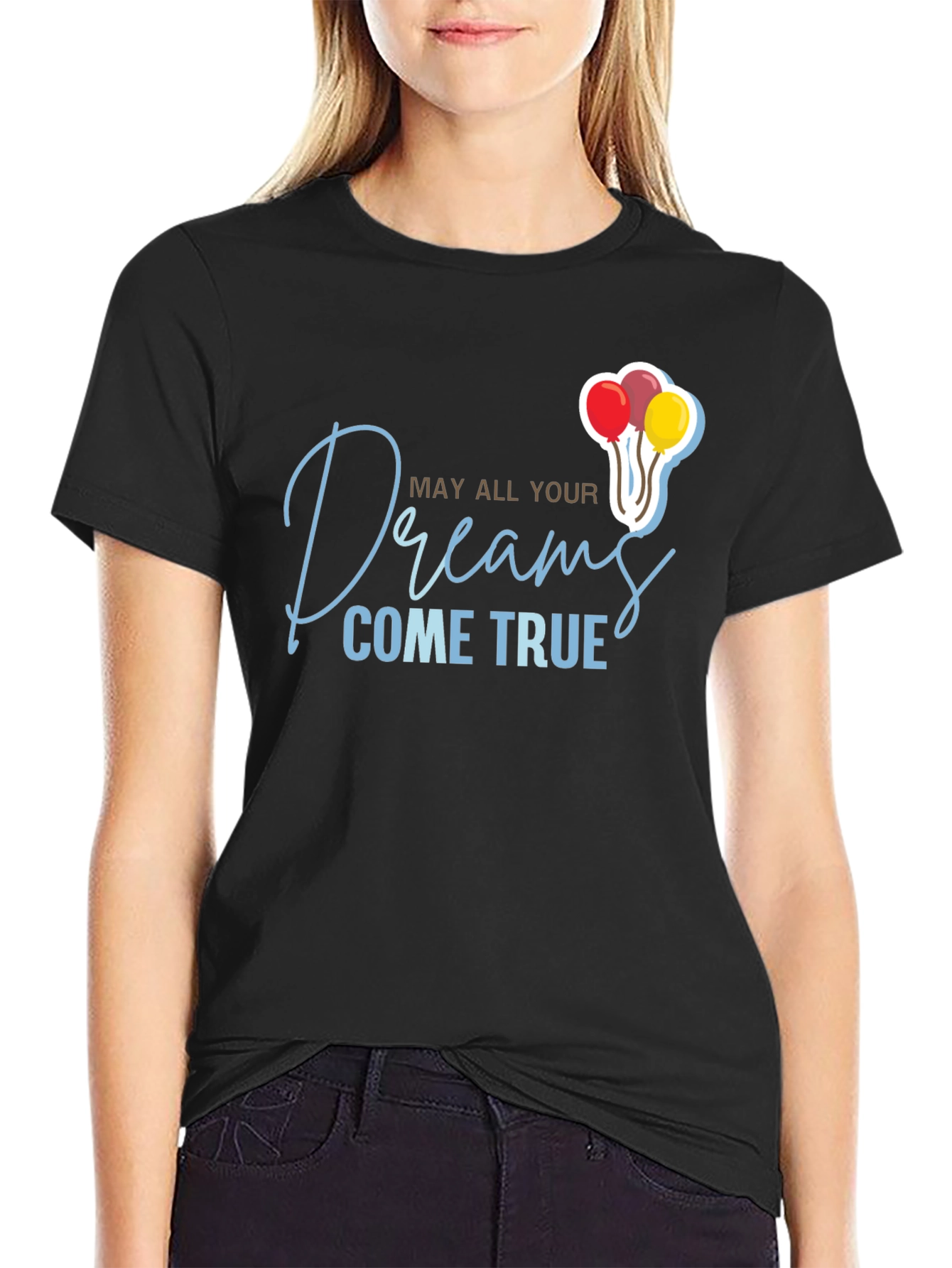 Dreams Come True Black Graphic Tee