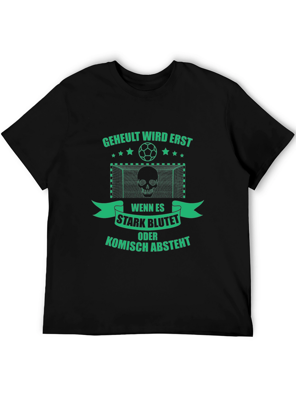 Funny Soccer Skull Graphic T-Shirt