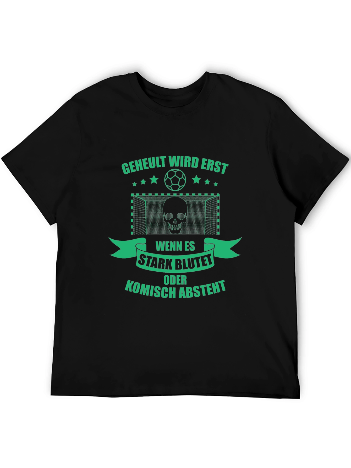 Funny Soccer Skull Graphic T-Shirt