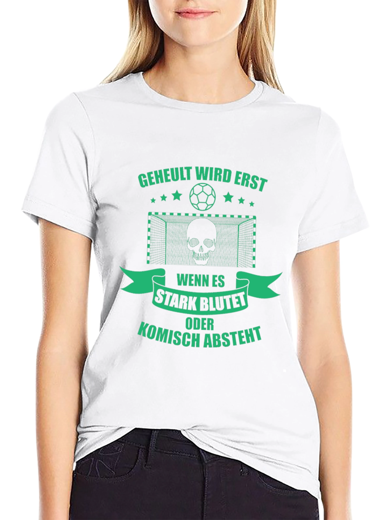 Funny Soccer Skull Graphic T-Shirt