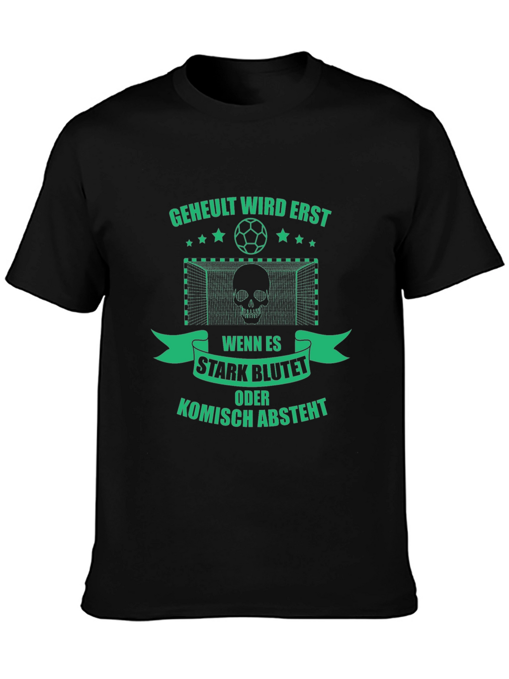 Funny Soccer Skull Graphic T-Shirt