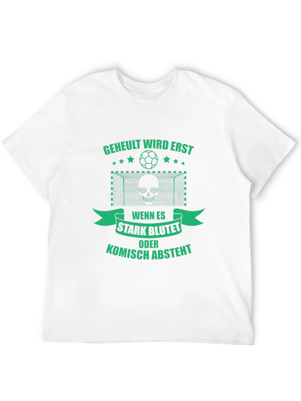 Funny Soccer Skull Graphic T-Shirt