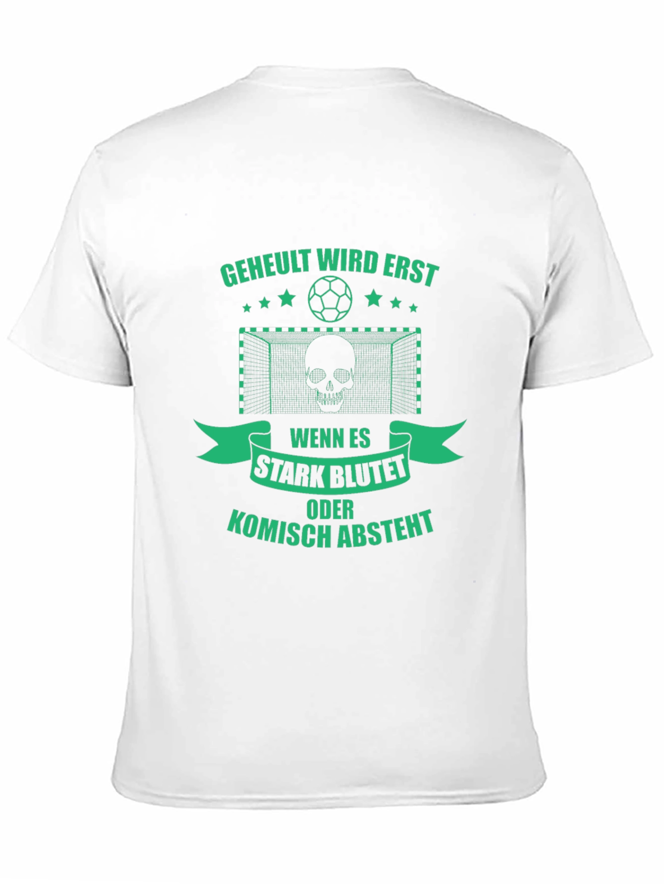 Funny Soccer Skull Graphic T-Shirt