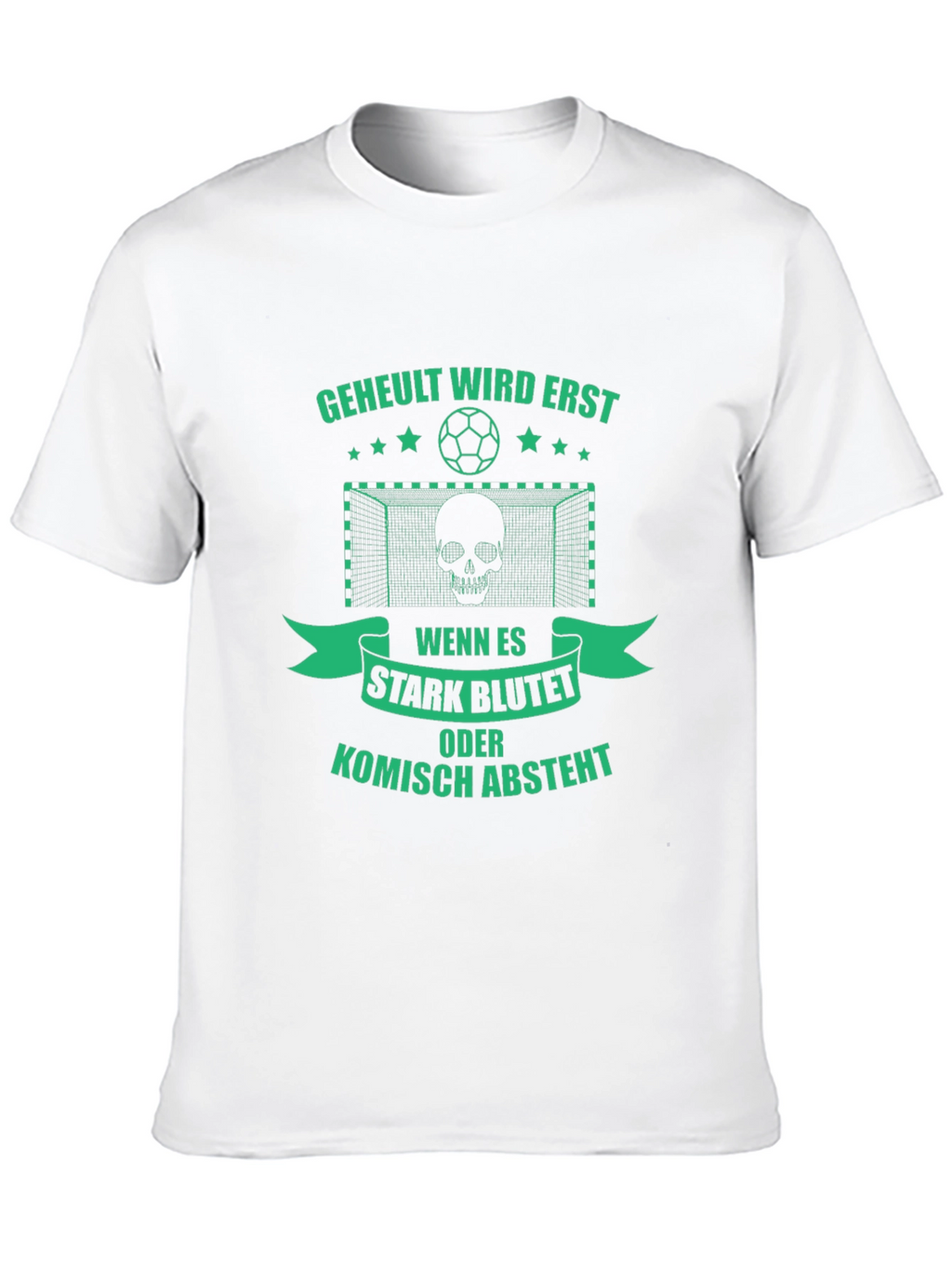 Funny Soccer Skull Graphic T-Shirt