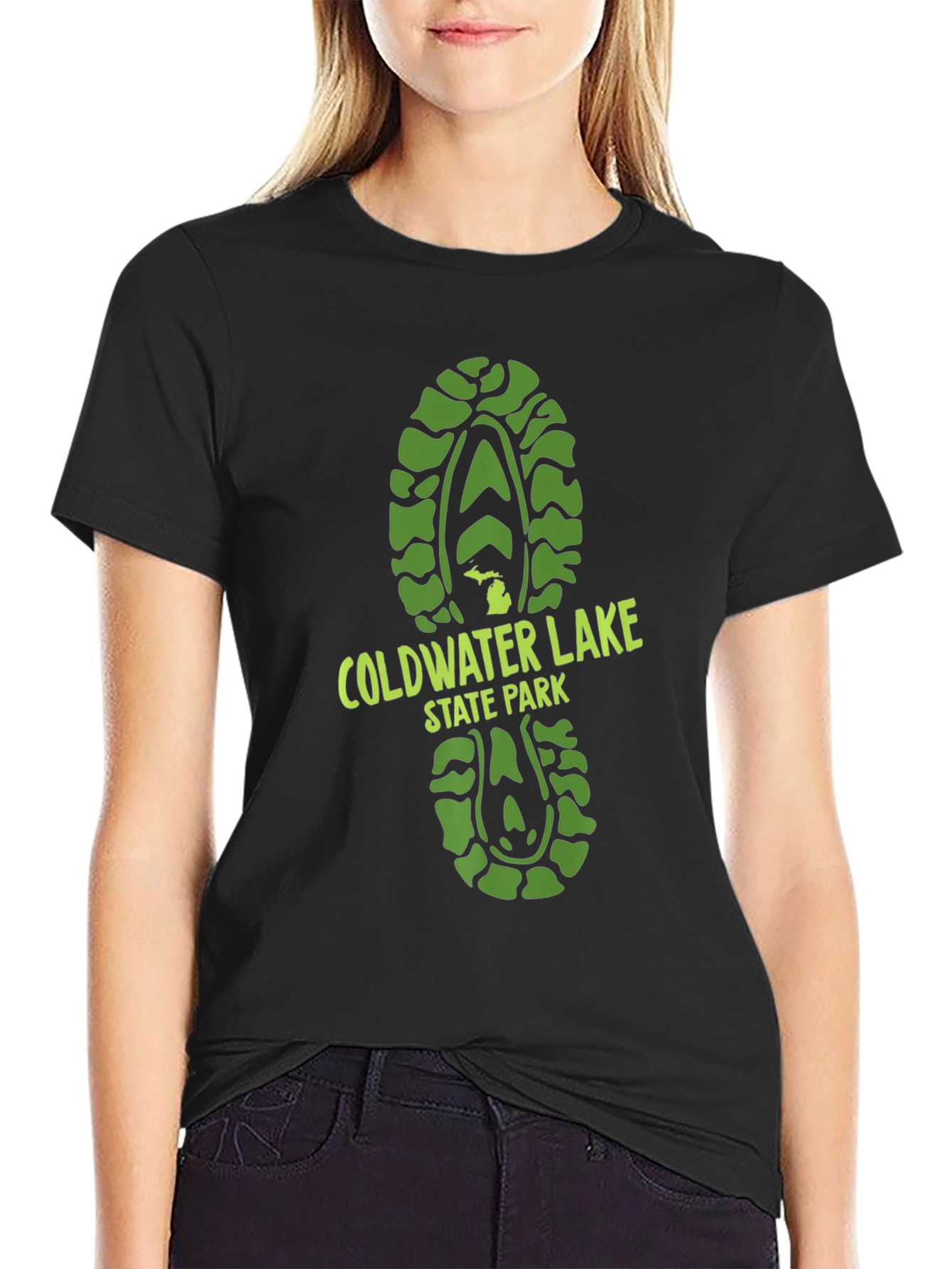 Coldwater Lake State Park Black T-Shirt