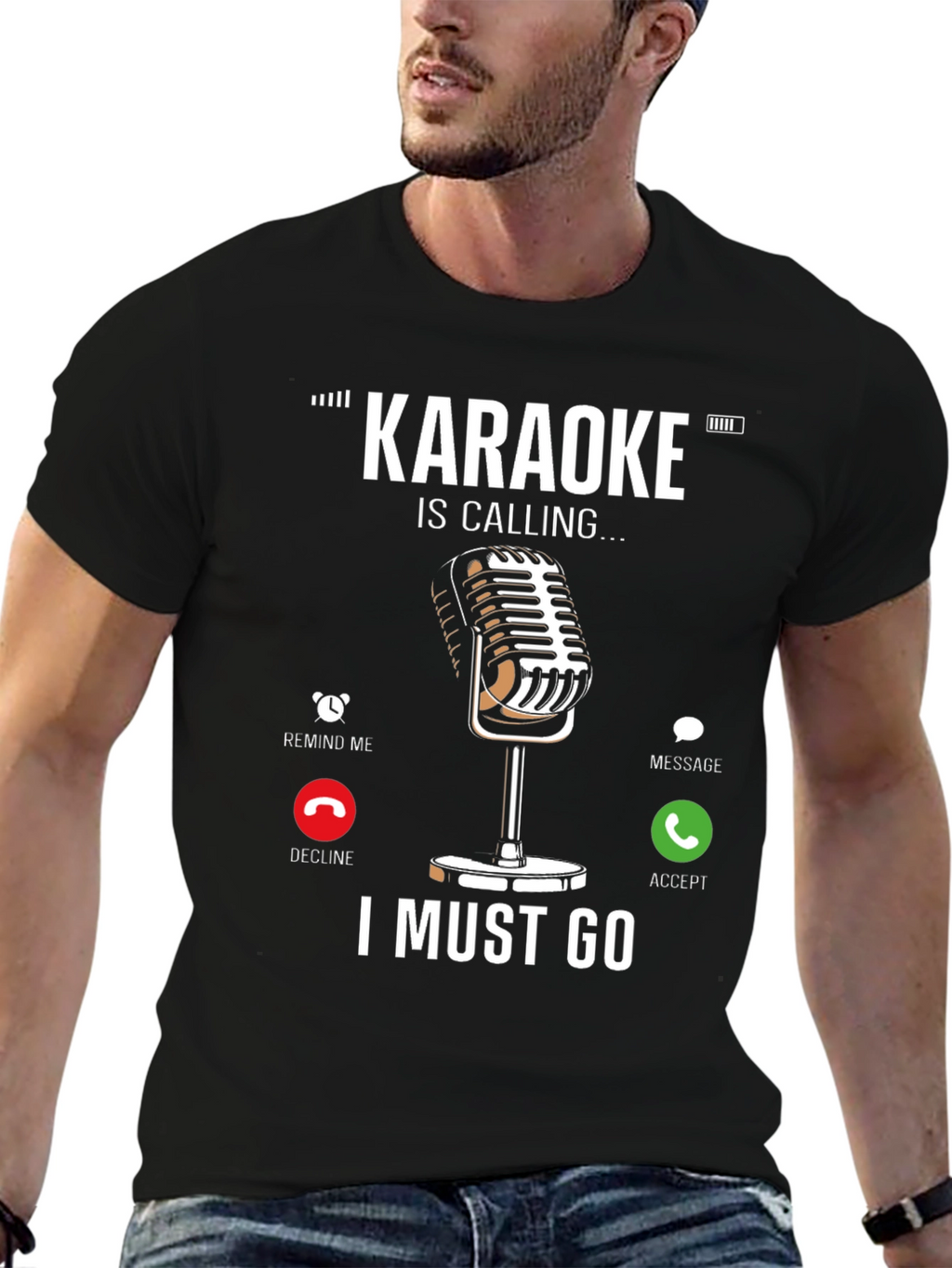 Karaoke Calling T-Shirt - Music Lover Tee
