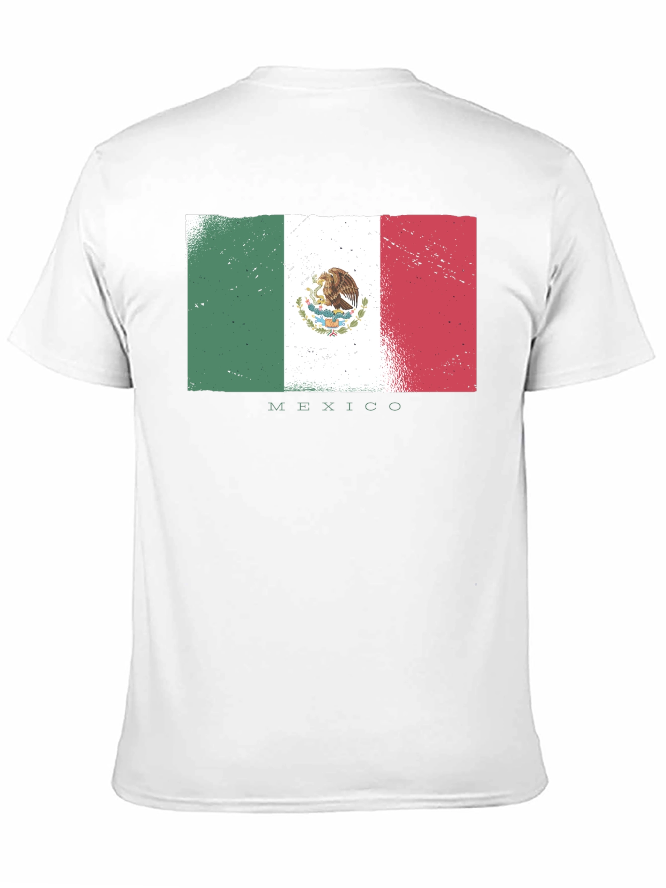 Mexico Flag T-Shirt - Distressed Design