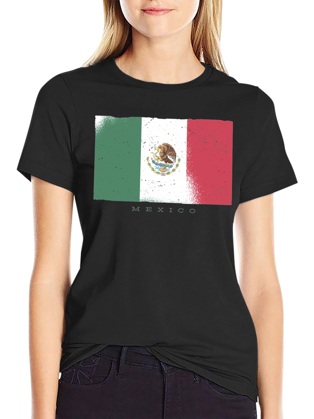 Mexico Flag T-Shirt - Distressed Design