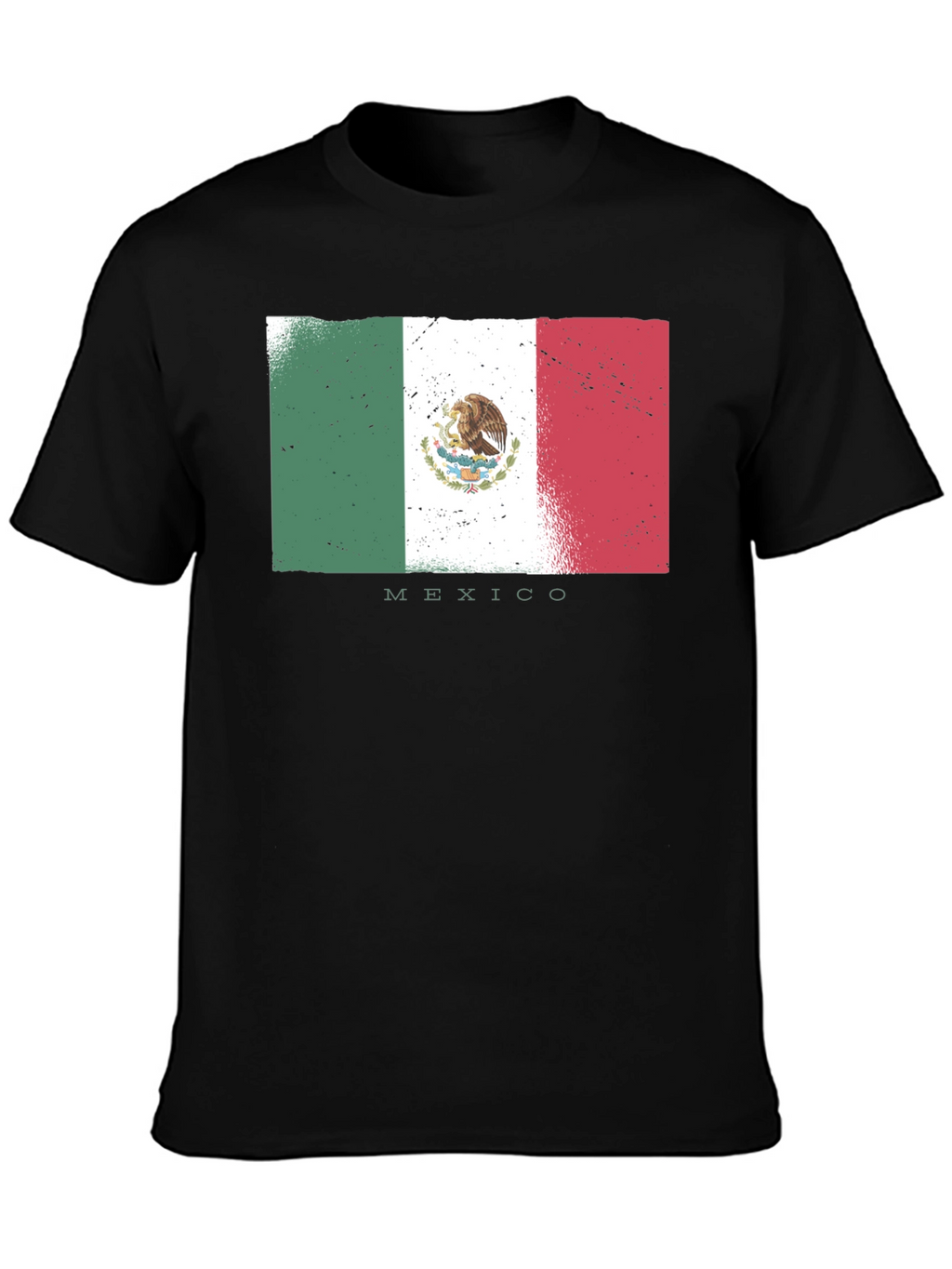 Mexico Flag T-Shirt - Distressed Design