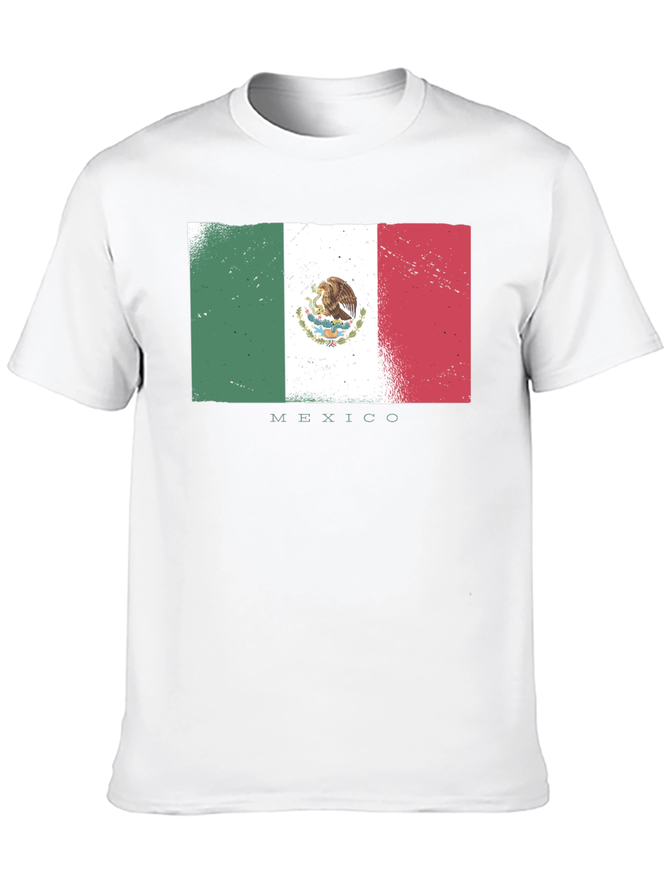 Mexico Flag T-Shirt - Distressed Design