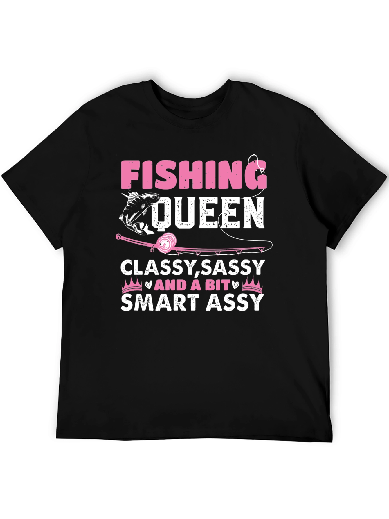 Fishing Queen Womens T-Shirt - Classy Sassy Smart