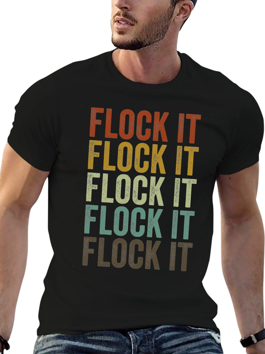 Flock It Retro Graphic Tee - Casual Comfort