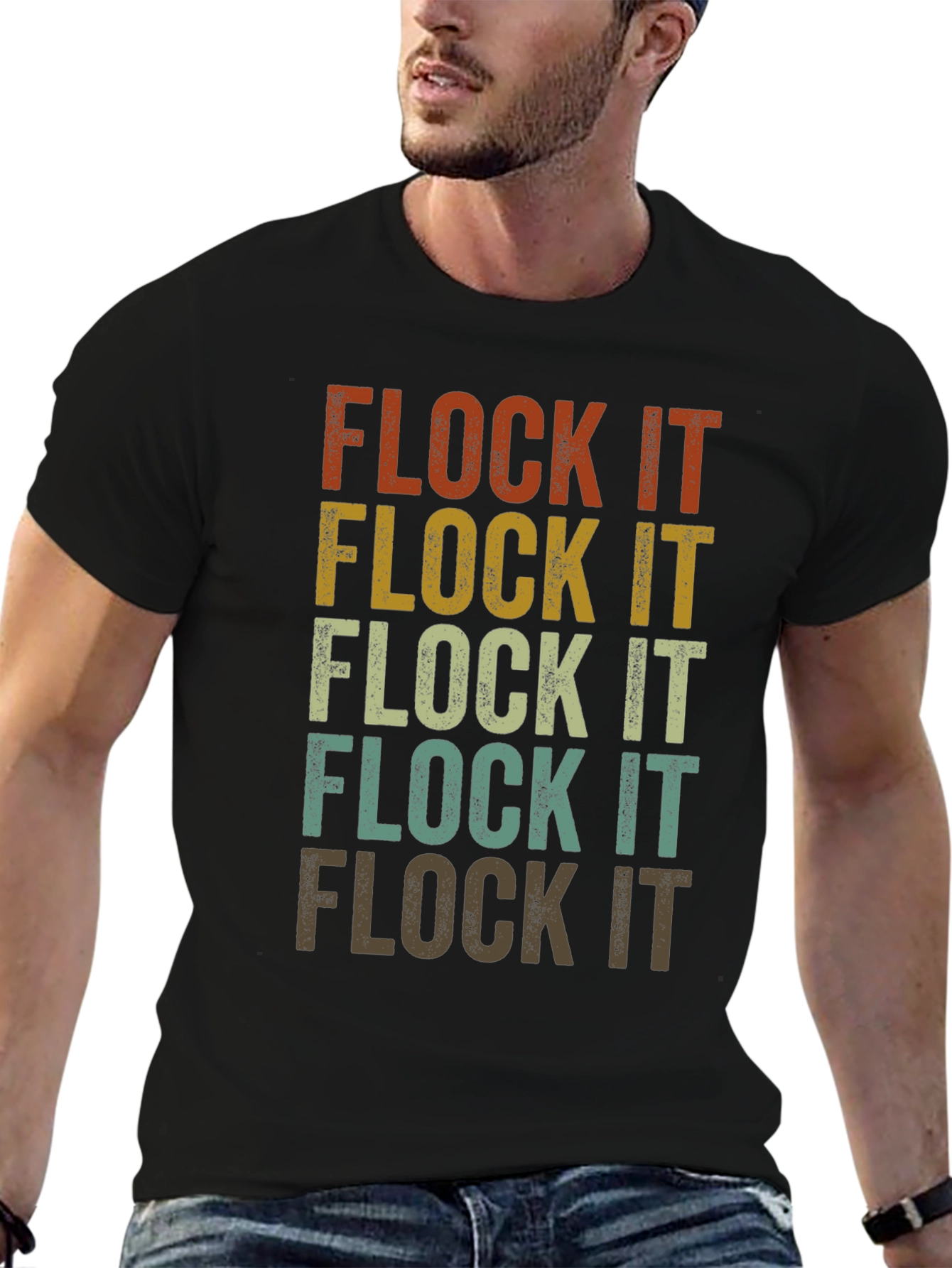Flock It Retro Graphic Tee - Casual Comfort
