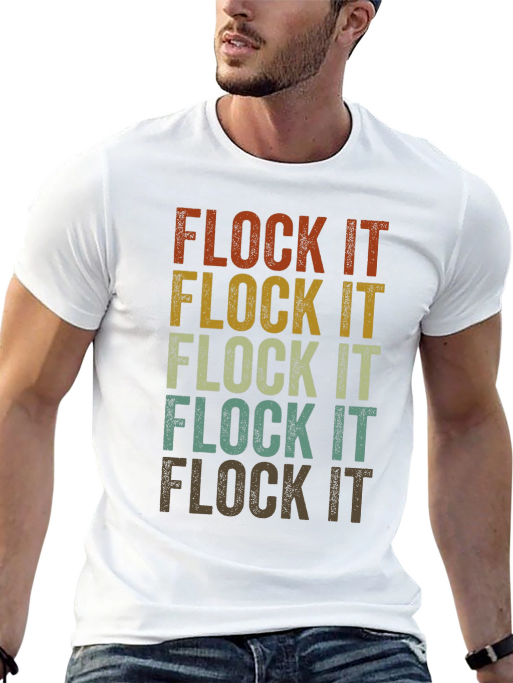 Flock It Retro Graphic Tee - Casual Comfort