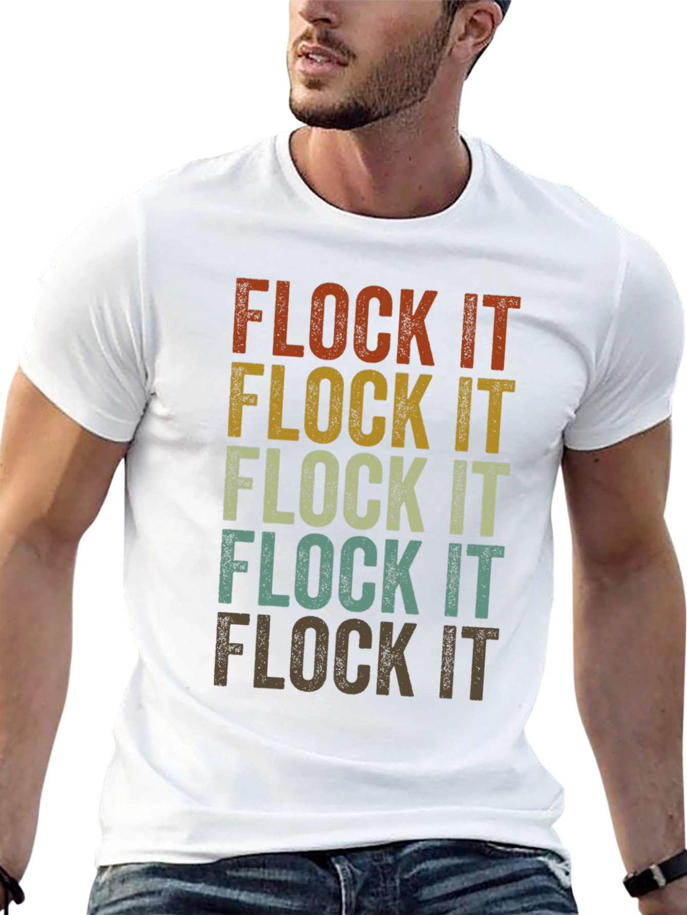 Flock It Retro Graphic Tee - Casual Comfort