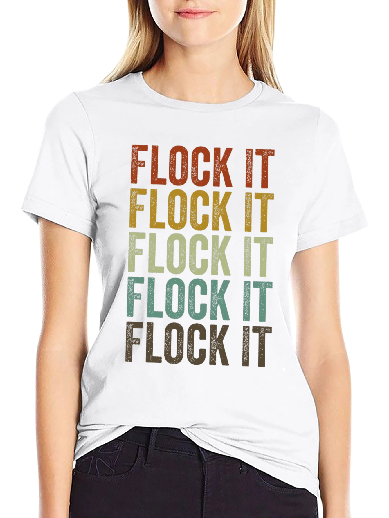 Flock It Retro Graphic Tee - Casual Comfort