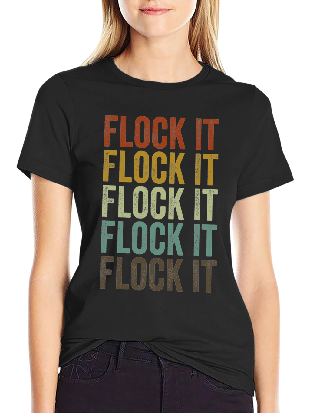 Flock It Retro Graphic Tee - Casual Comfort