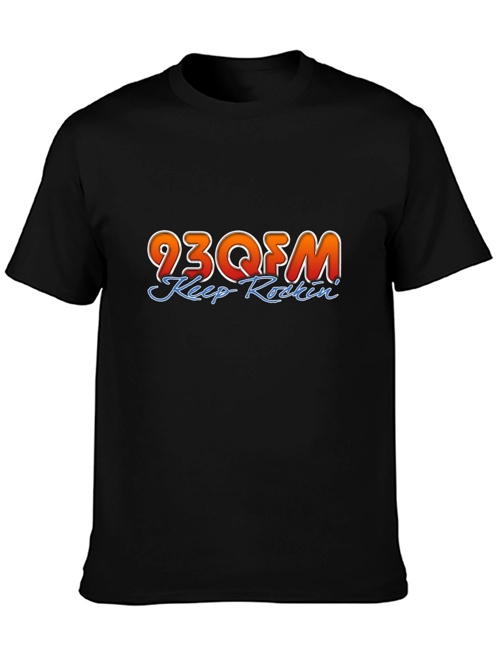 93QFM Keep Rockin Black T-Shirt