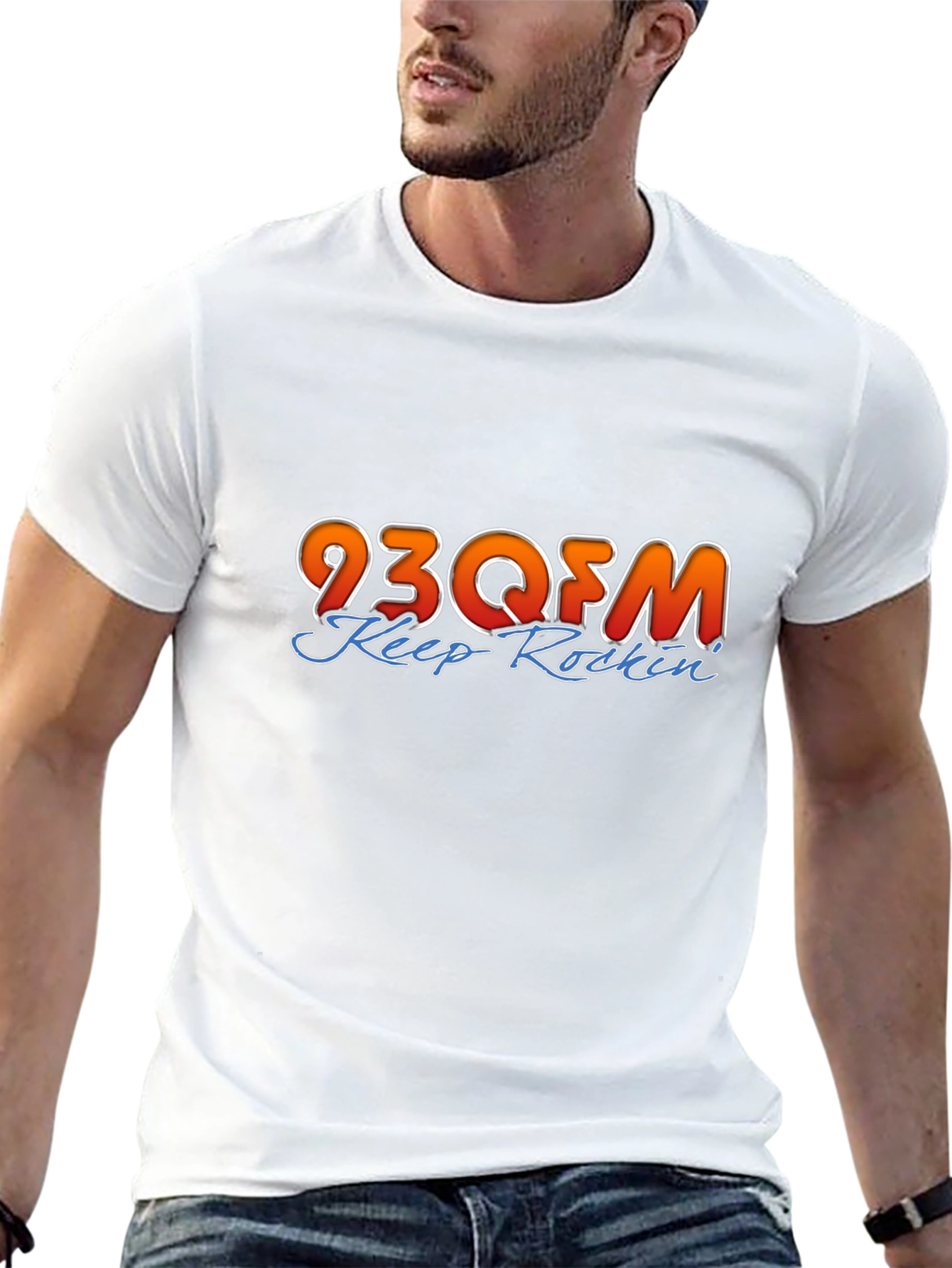 93QFM Keep Rockin Black T-Shirt