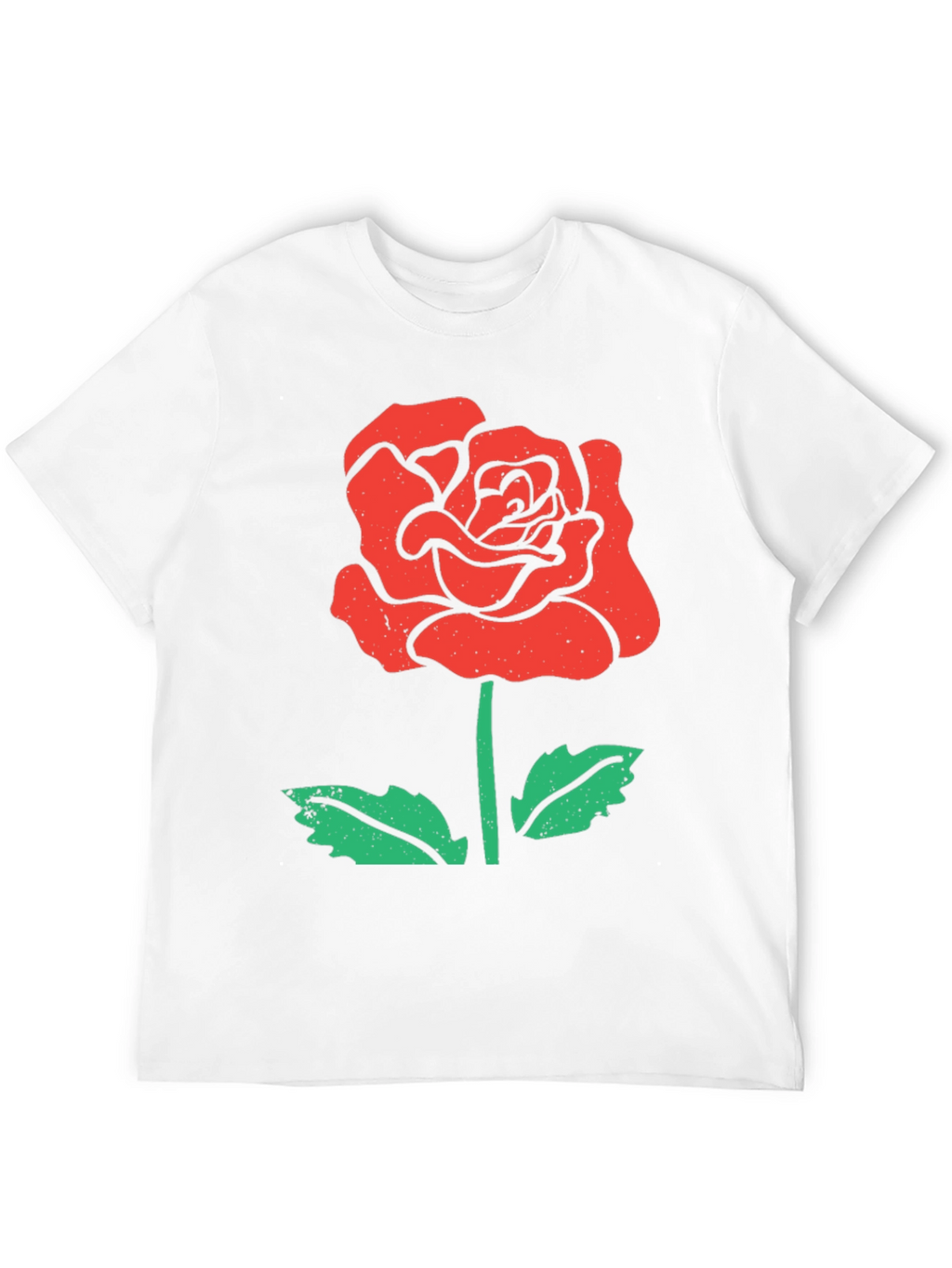 Mens Rose Graphic Black T-Shirt