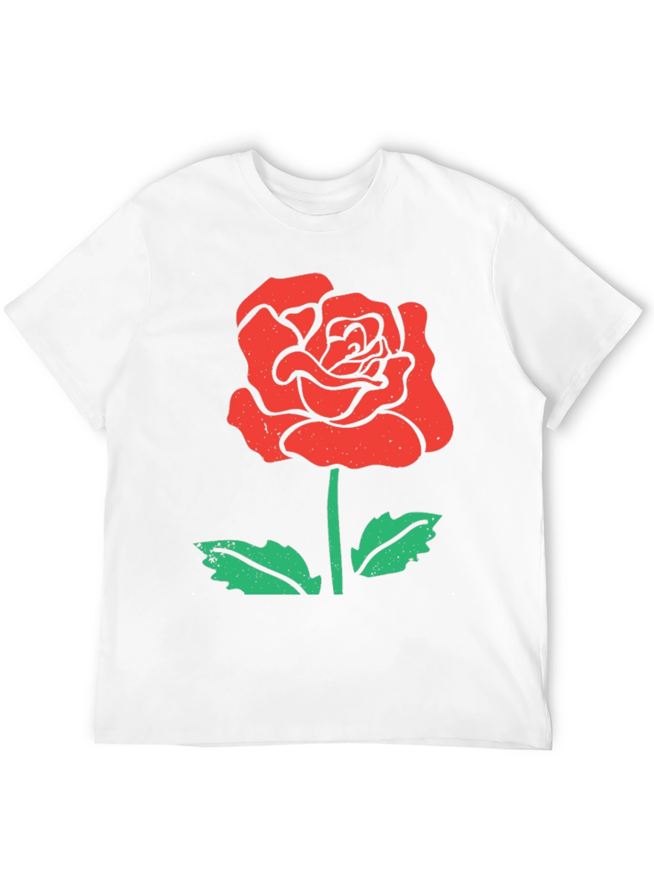 Mens Rose Graphic Black T-Shirt