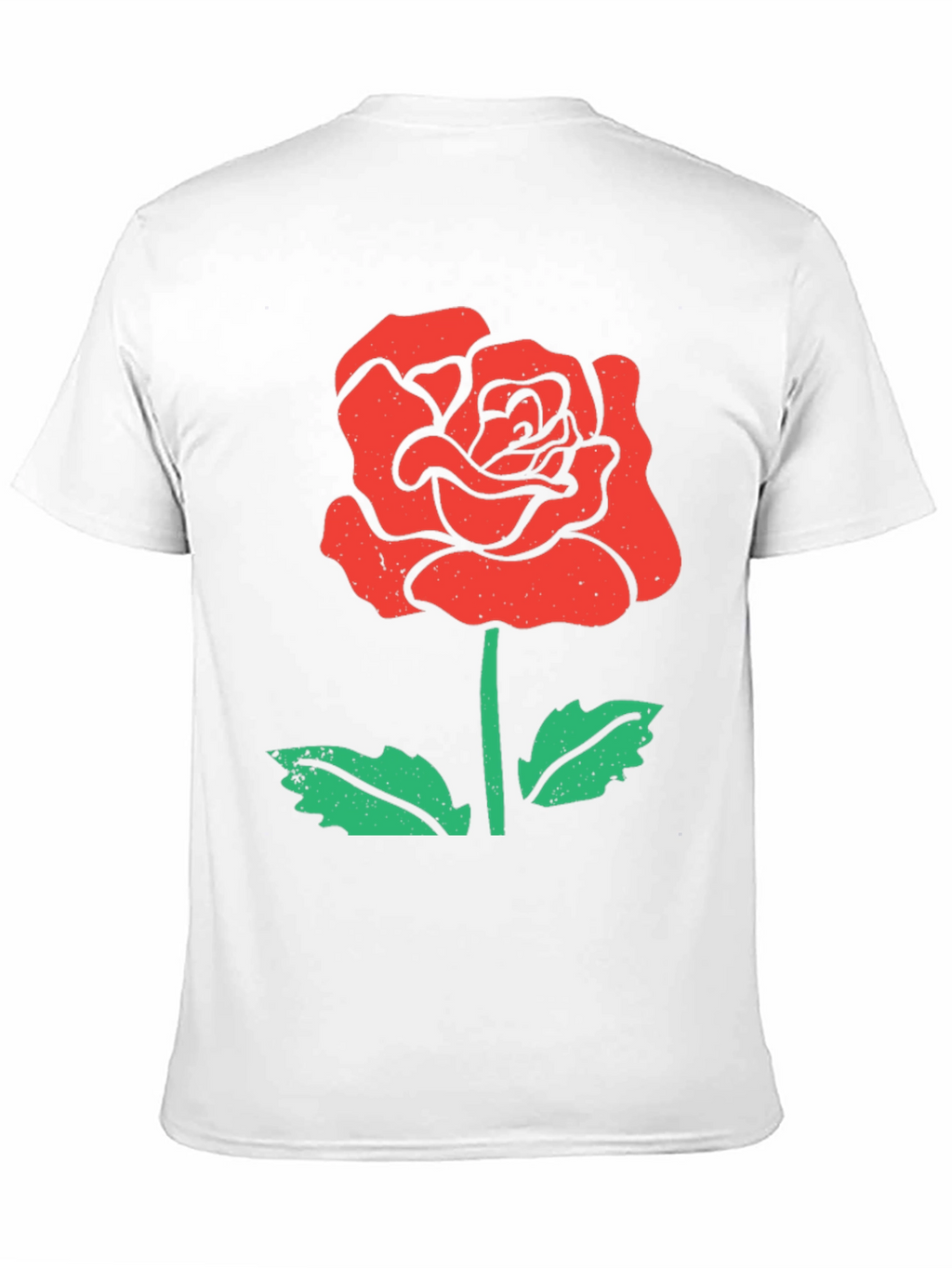 Mens Rose Graphic Black T-Shirt
