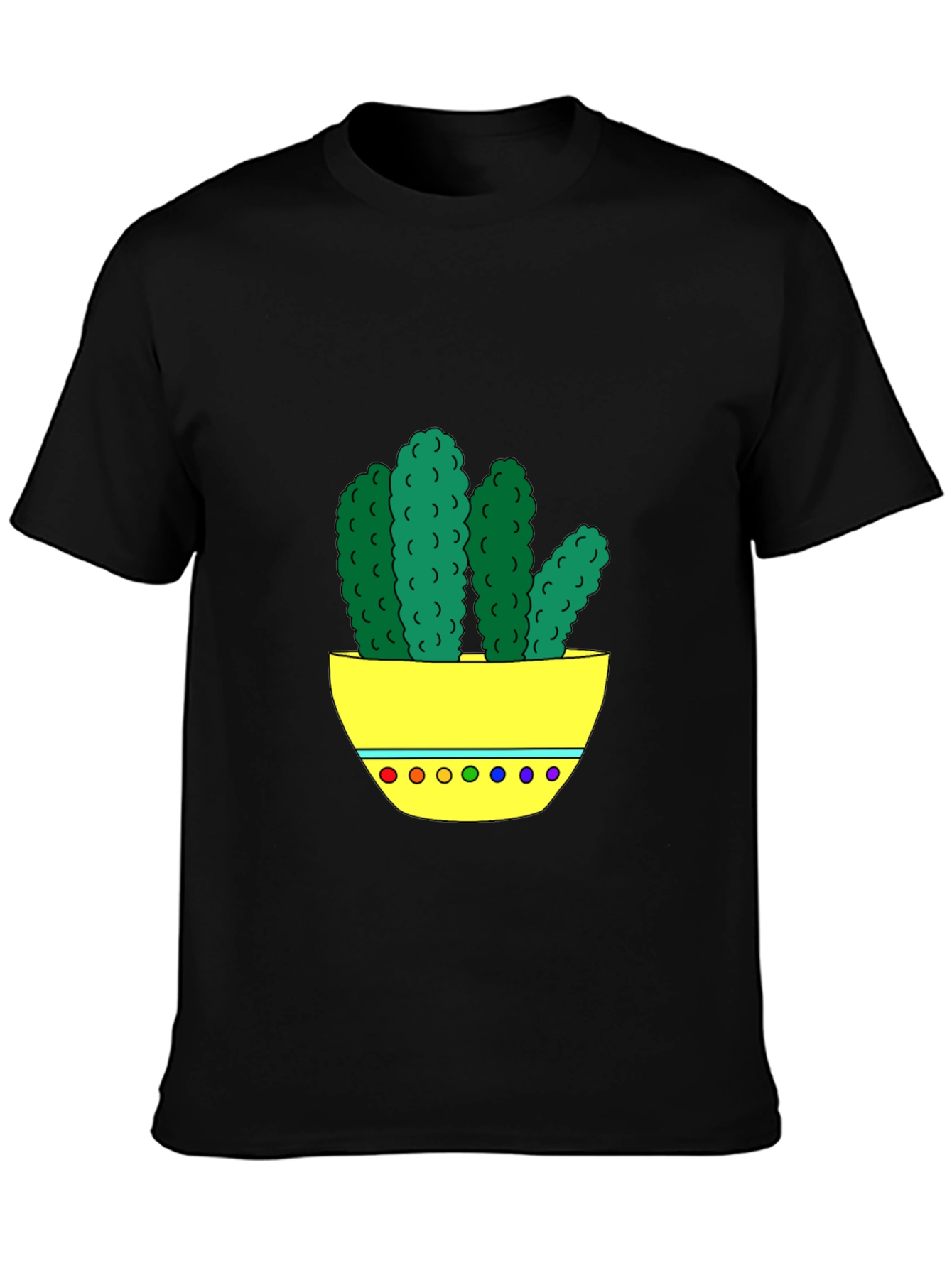 Cactus Graphic Tee - Unique Colorful Design