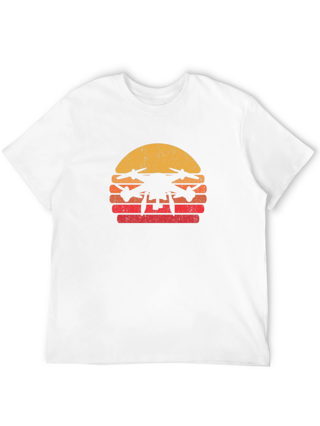 Retro Drone Sunset Graphic Tee
